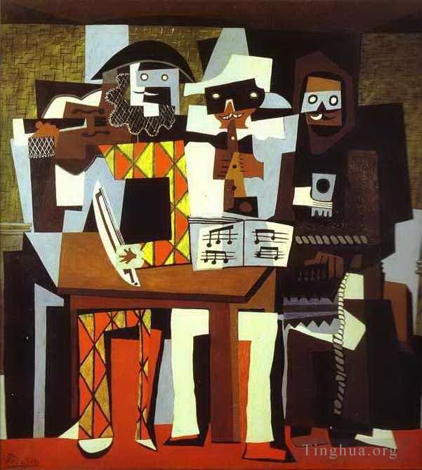 Pablo Picasso Types de peintures - Trois musiciens 1921
