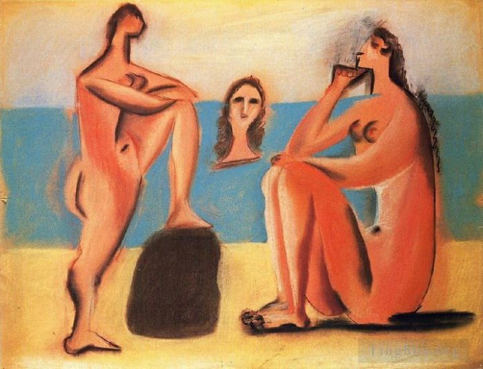 Pablo Picasso Types de peintures - Trois baigneuses 1920