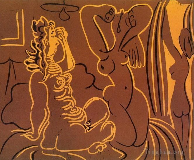 Pablo Picasso Types de peintures - Trois femmes 1908
