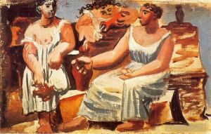Tous les types de peintures contemporaines - Trois femmes à la fontaine 8 1921