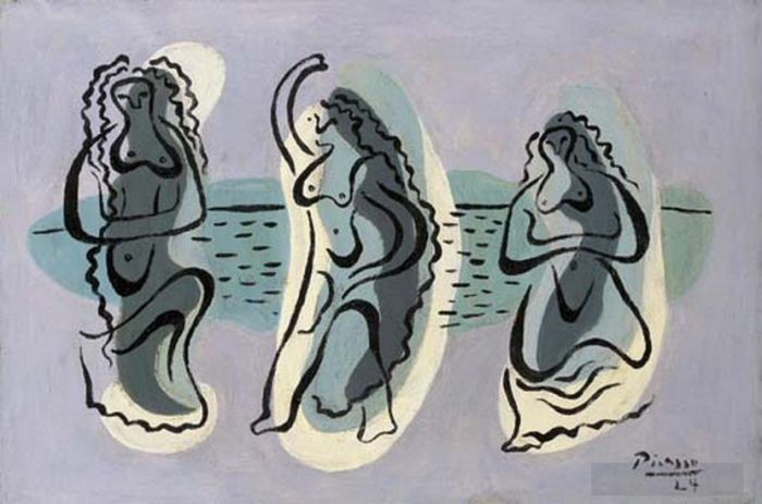 Pablo Picasso Types de peintures - Trois femmes au bord d'une plage 1924