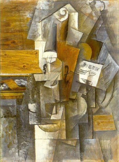 Pablo Picasso Types de peintures - Violon Jolie Eva 1912