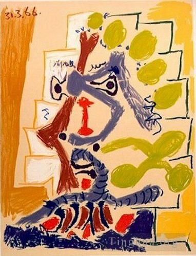 Pablo Picasso Types de peintures - Visage 1966