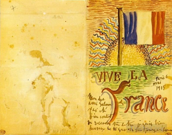 Pablo Picasso Types de peintures - Vive la France 1914