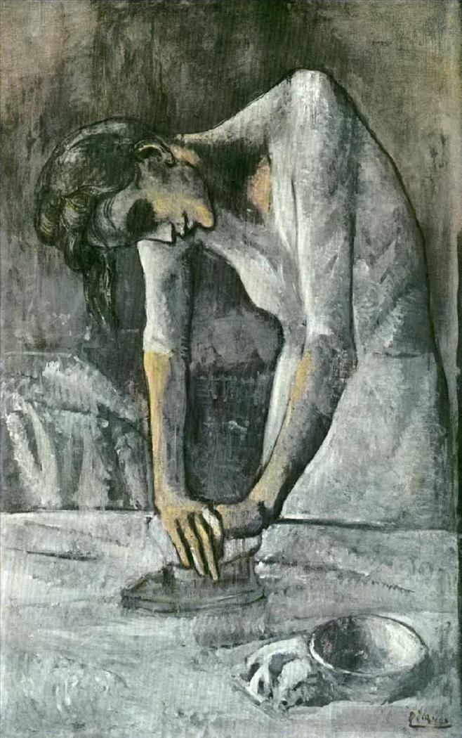 Pablo Picasso Types de peintures - Femme repassant 1904