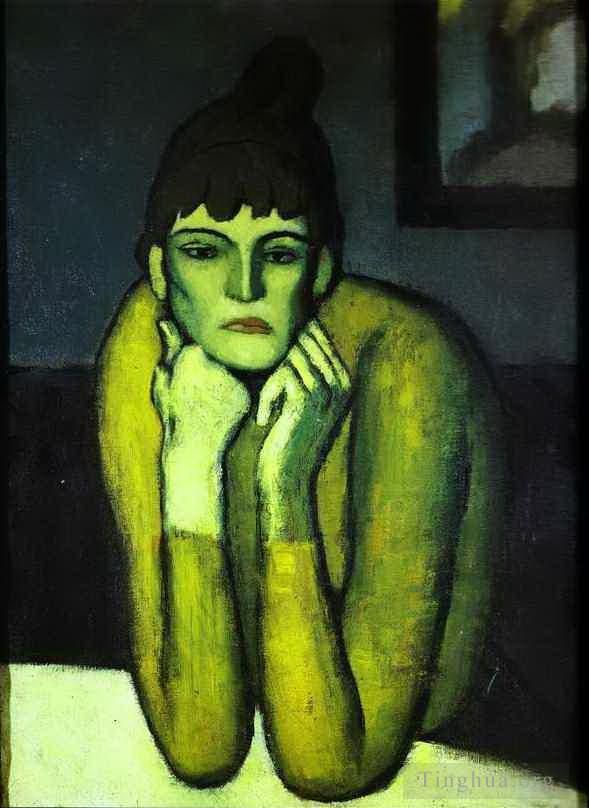 Pablo Picasso Types de peintures - Femme au chignon 1901