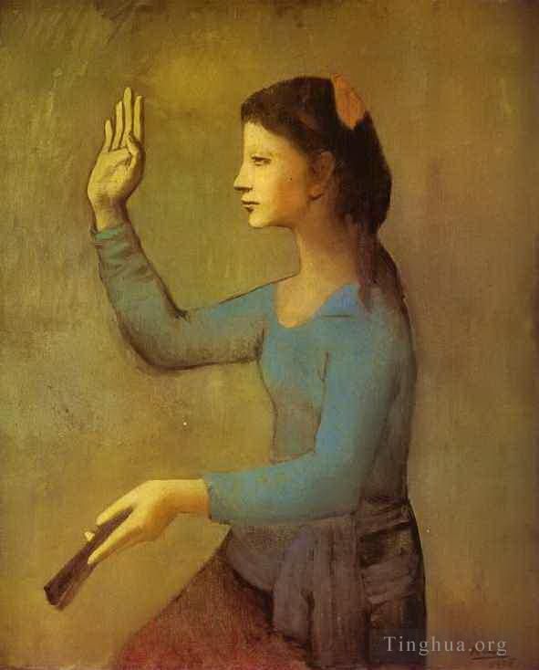 Pablo Picasso Types de peintures - Femme à l'éventail 1905