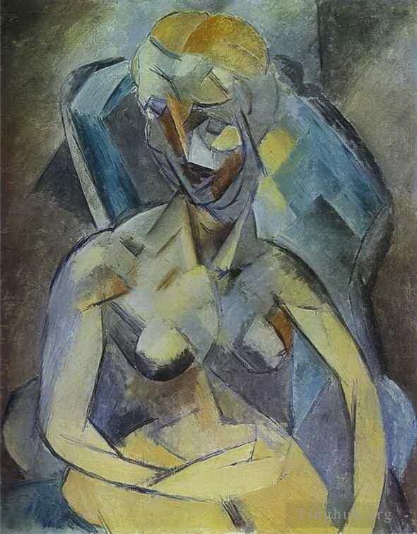 Pablo Picasso Types de peintures - Jeune femme 1909
