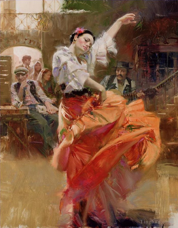 Pino Daeni Peinture à l'huile - Pino Daeni danseuse