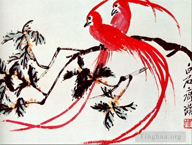 QI Baishi Art Chinois - Oiseaux du paradis
