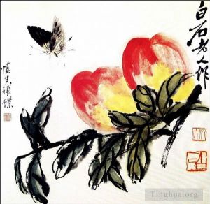 Art chinoises contemporaines - Papillon et pêche