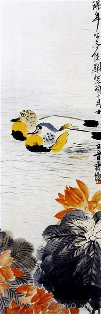 QI Baishi Art Chinois - canard mandarin