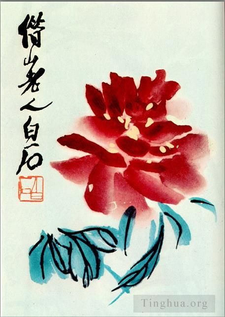 QI Baishi Art Chinois - Pivoine 1956