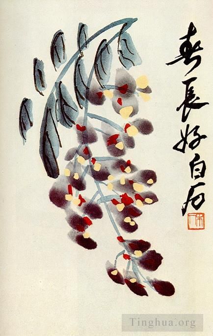 QI Baishi Art Chinois - La branche de glycine