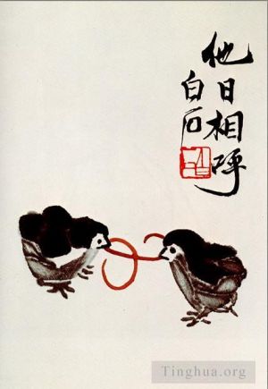 Art chinoises contemporaines - Les poules sont heureuses soleil