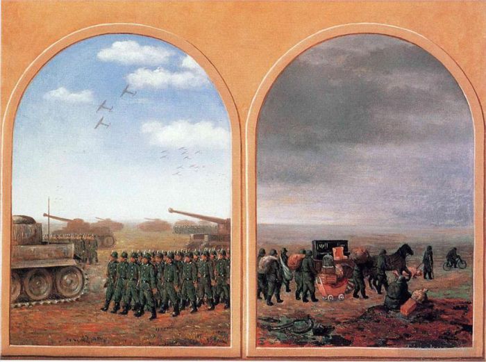 René François Ghislain Magritte Peinture à l'huile - Dialectique appliquée 1945