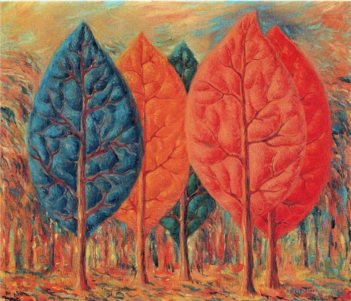 René François Ghislain Magritte Peinture à l'huile - L'incendie 1943