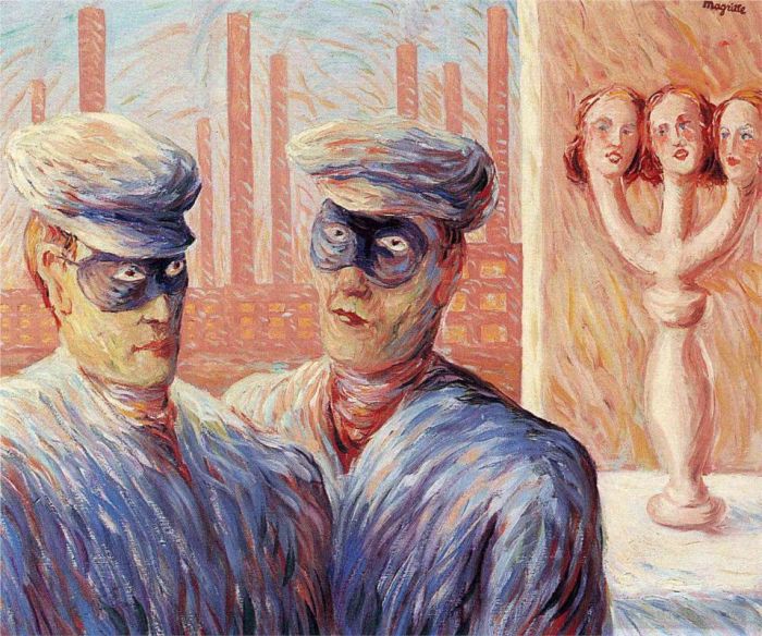 René François Ghislain Magritte Peinture à l'huile - Le renseignement 1946