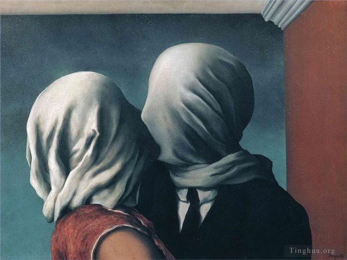 René François Ghislain Magritte Peinture à l'huile - Les amoureux
