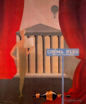 René François Ghislain Magritte œuvre - Cinéma bleu 1925
