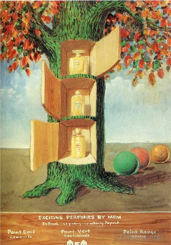 René François Ghislain Magritte Types de peintures - Affiche parfums passionnants par mem 1946
