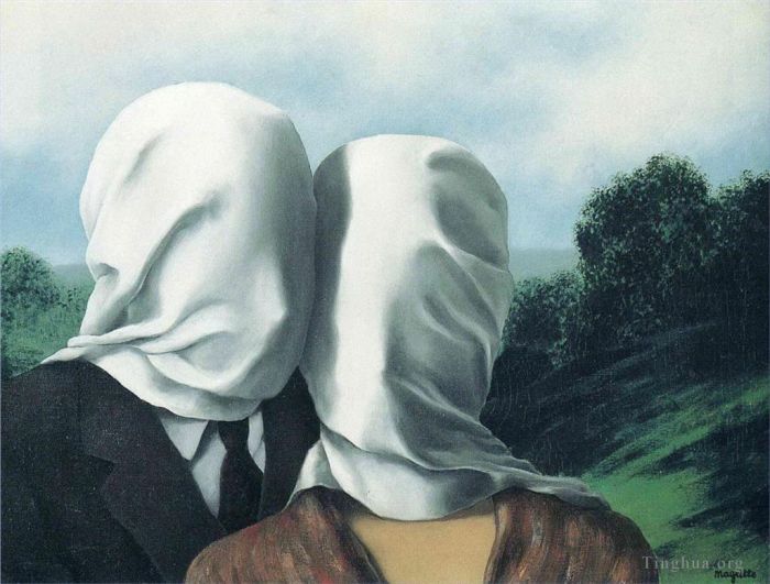 René François Ghislain Magritte Types de peintures - Les amoureux 1928