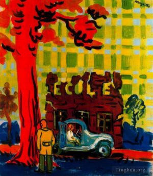 René François Ghislain Magritte œuvre - Le poste de relais 1948