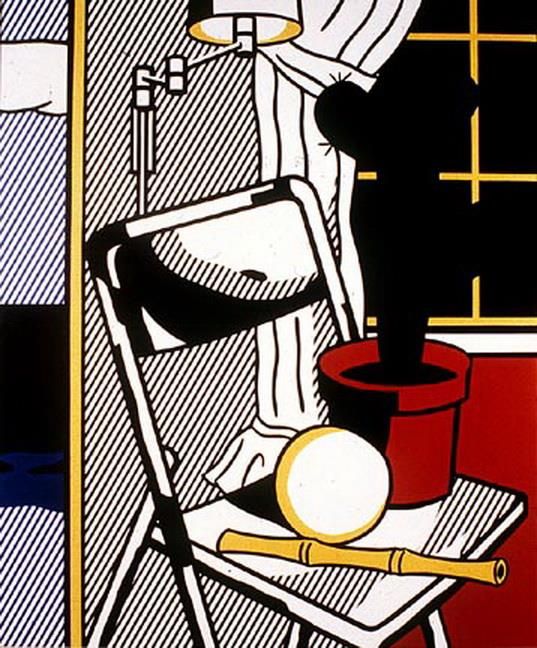 Roy Fox Lichtenstein Types de peintures - Intérieur avec cactus 1978
