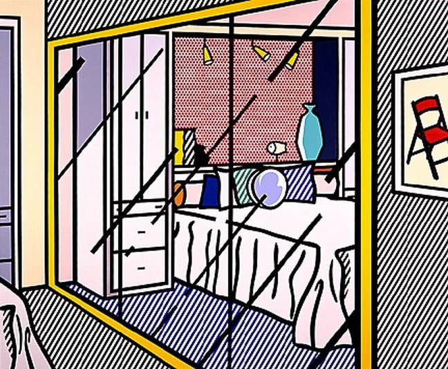 Roy Fox Lichtenstein Types de peintures - Intérieur avec placard miroir 1991