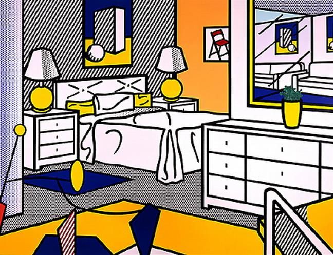 Roy Fox Lichtenstein Types de peintures - Intérieur avec mobile 1992