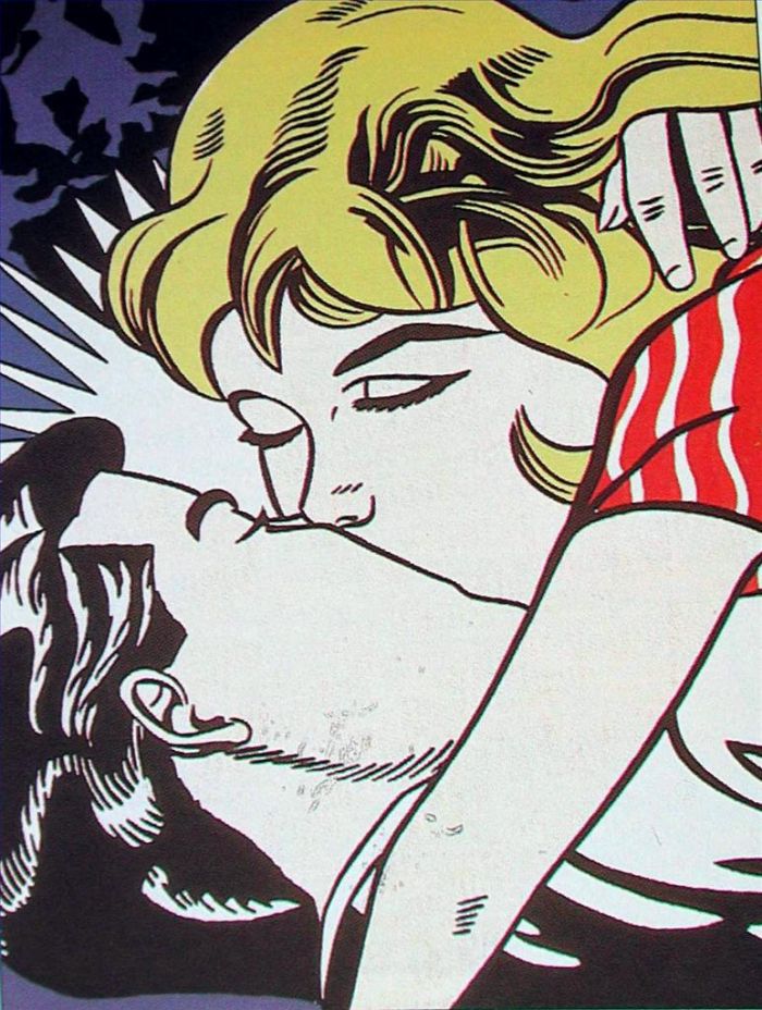 Roy Fox Lichtenstein Types de peintures - Bisou 2