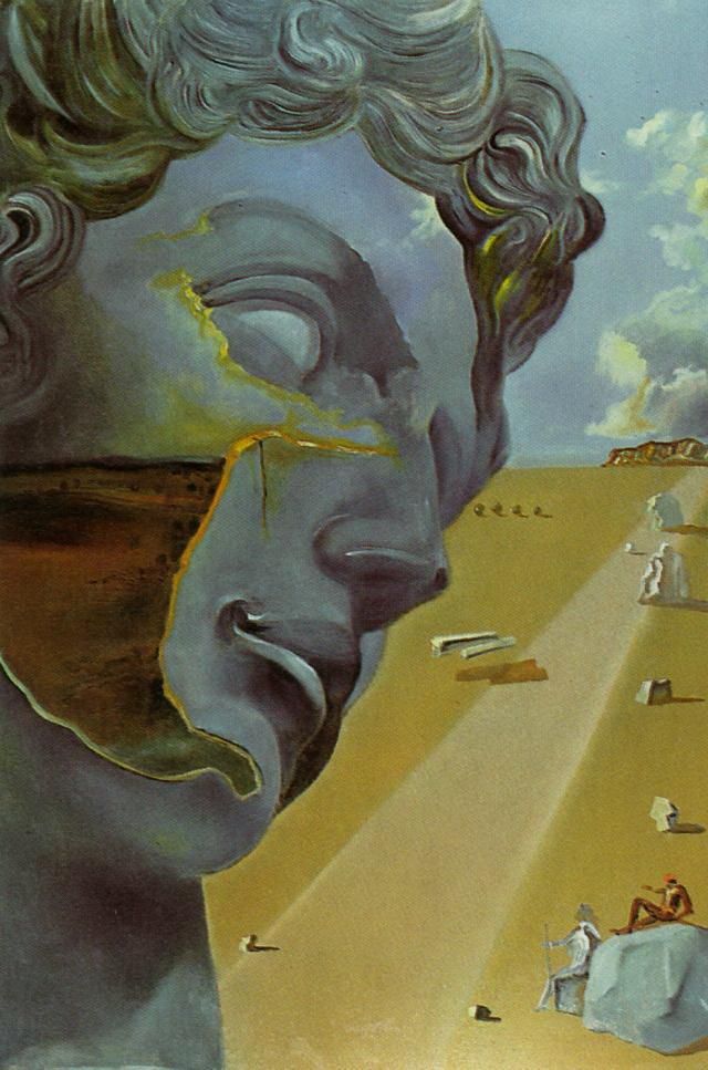Salvador Dalí Peinture à l'huile - D'après la tête de Giuliano di Medici