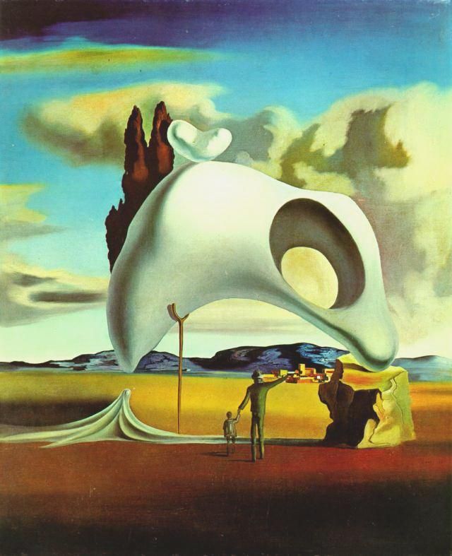 Salvador Dalí Peinture à l'huile - Vestiges ataviques après la pluie