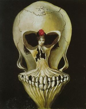 Salvador Dalí œuvre - Ballerine dans une tête de mort