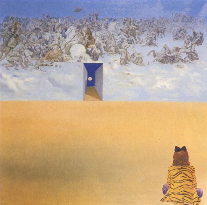 Salvador Dalí Peinture à l'huile - Bataille dans les nuages