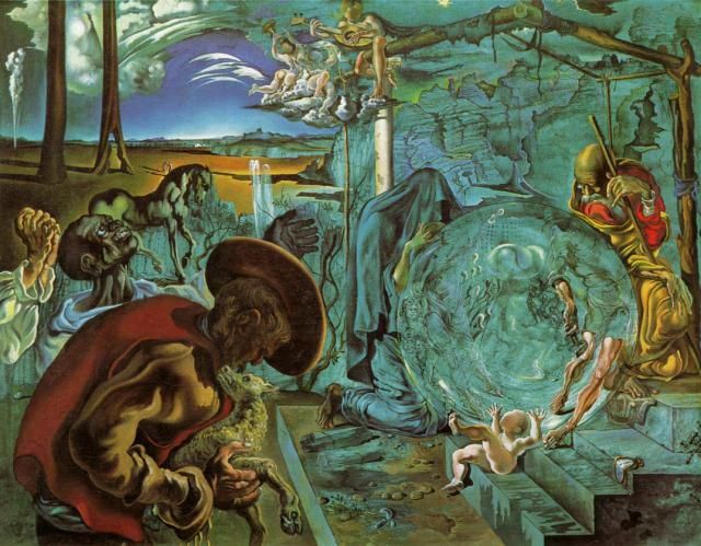 Salvador Dalí Peinture à l'huile - Naissance d'un nouveau monde