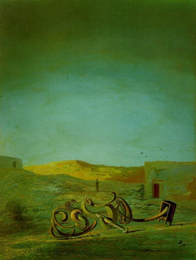 Salvador Dalí Peinture à l'huile - Paysage désertique