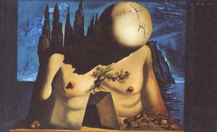 Salvador Dalí Peinture à l'huile - Conception pour le rideau du labyrinthe I
