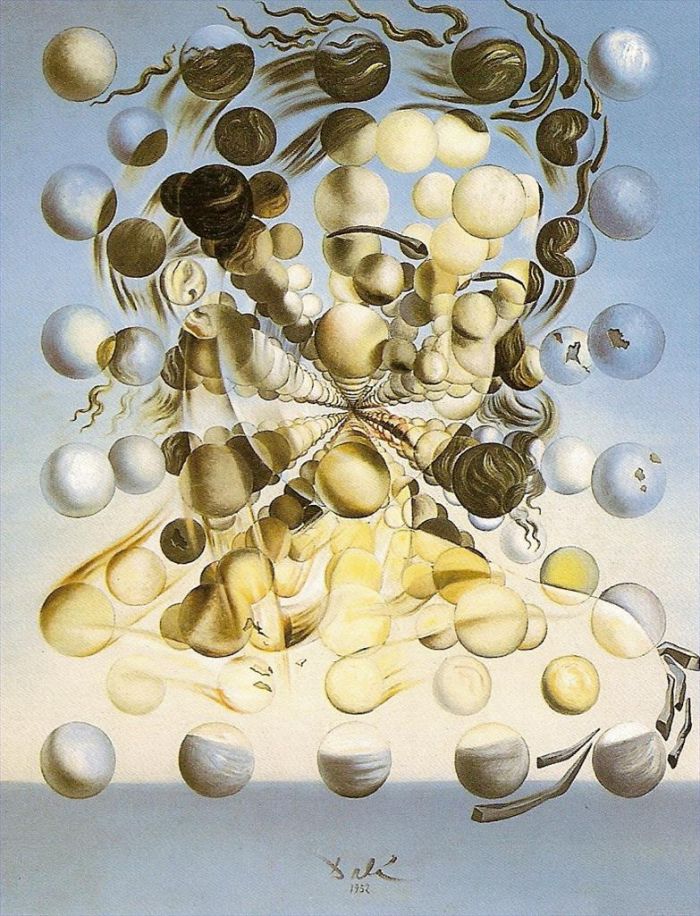 Salvador Dalí Peinture à l'huile - Galat a de las esferas