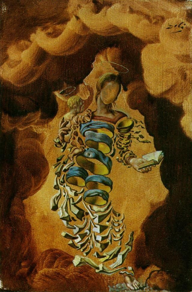 Salvador Dalí Peinture à l'huile - Madone en particules
