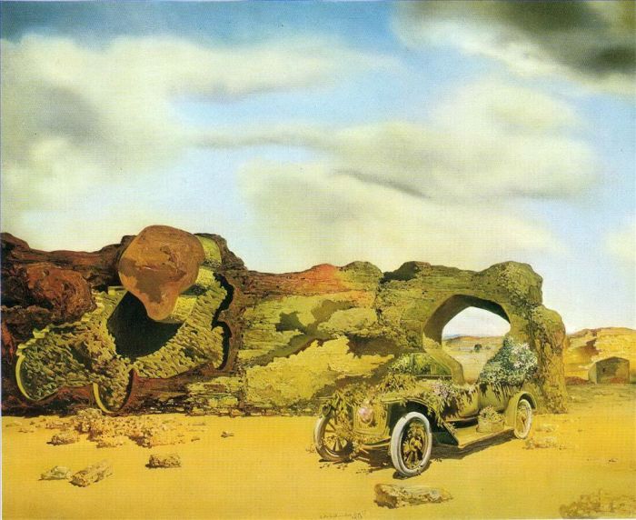 Salvador Dalí Peinture à l'huile - Solitude critique paranoïaque
