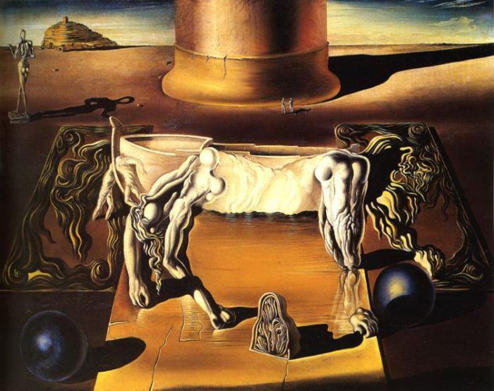 Salvador Dalí Peinture à l'huile - Cheval femme paranoïaque