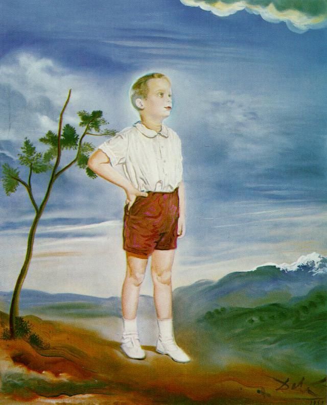 Salvador Dalí Peinture à l'huile - Portrait d'un enfant