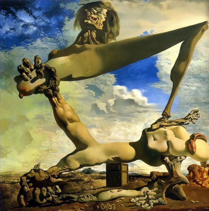 Salvador Dalí Peinture à l'huile - Construction douce avec des haricots bouillis Prémonition de la guerre civile