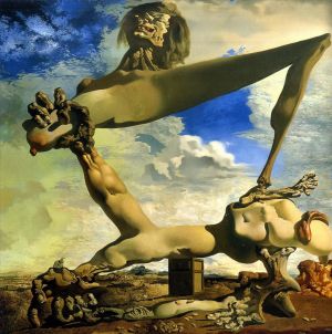 Salvador Dalí œuvre - Construction douce avec des haricots bouillis Prémonition de la guerre civile