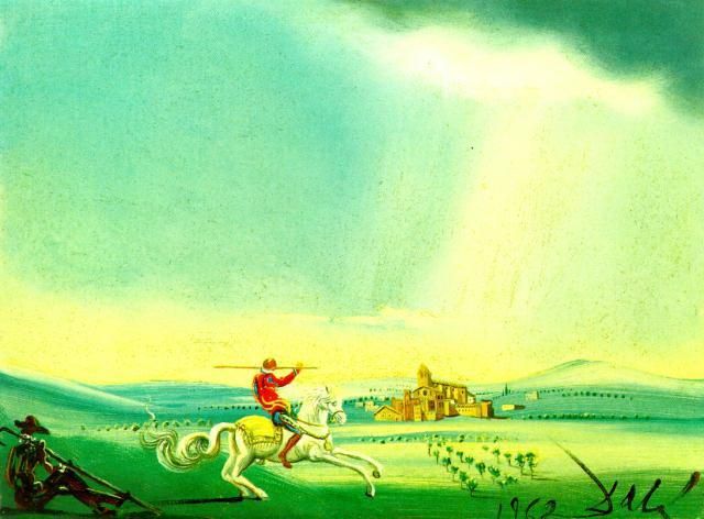 Salvador Dalí Peinture à l'huile - Saint Georges et le Dragon