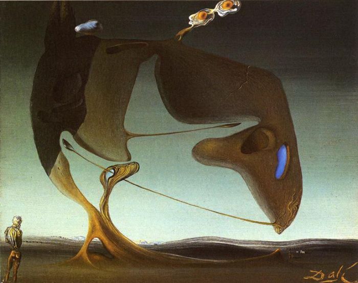 Salvador Dalí Peinture à l'huile - Architecture surréaliste