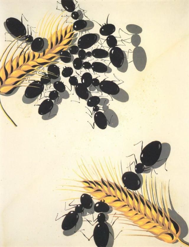 Salvador Dalí Peinture à l'huile - Les fourmis