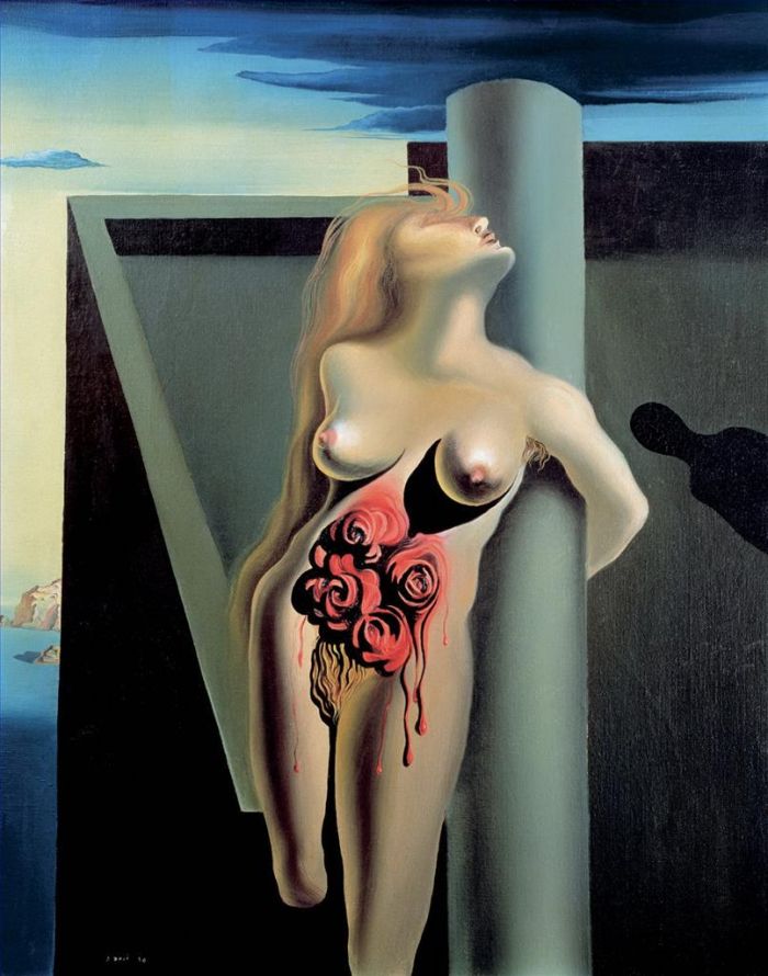 Salvador Dalí Peinture à l'huile - Les roses sanglantes