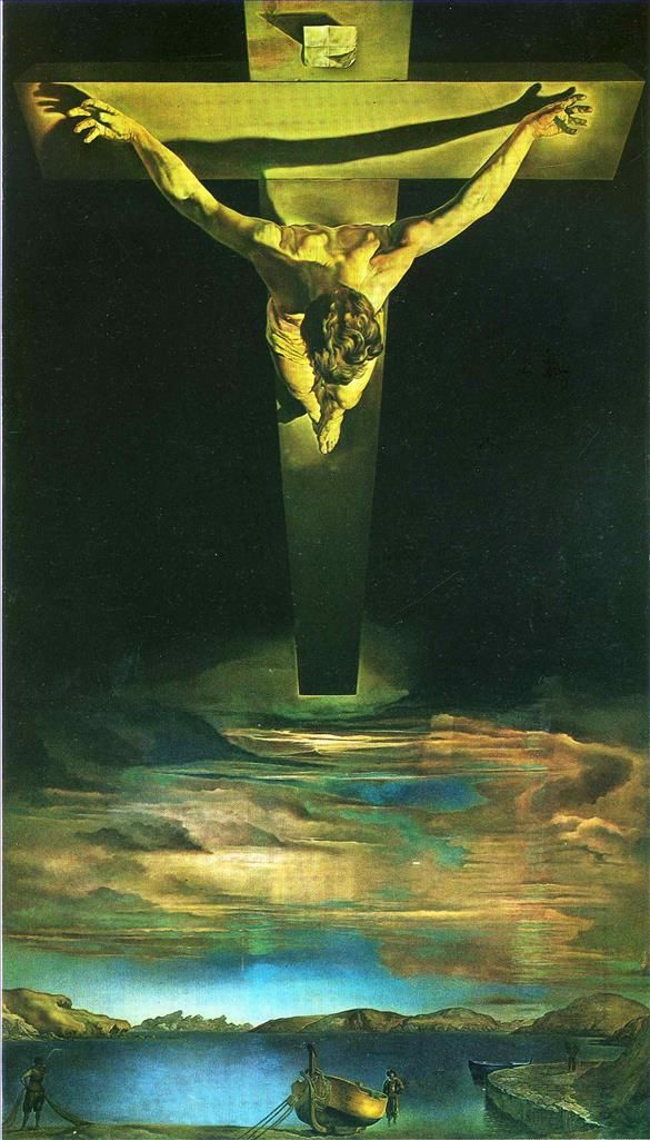 Salvador Dalí Peinture à l'huile - Le Christ de Saint Jean de la Croix